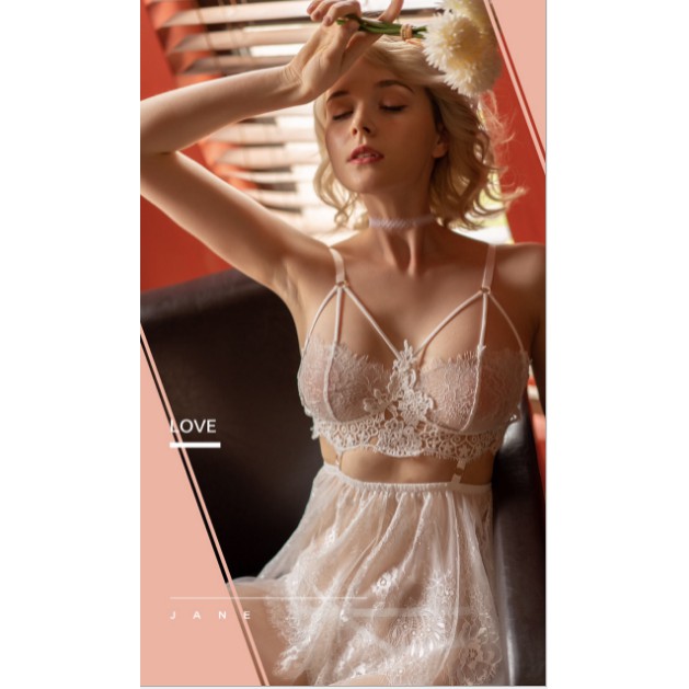 Váy ngủ ren sexy Dark Rose có kèm quần hàng Quảng Châu