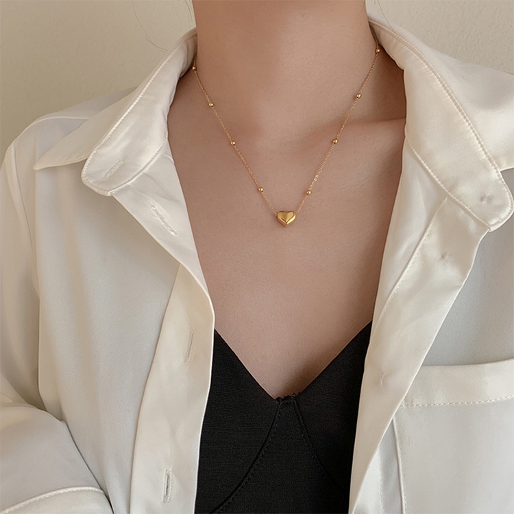 Vòng cổ Mạ Vàng 18K Mặt Hình Trái Tim