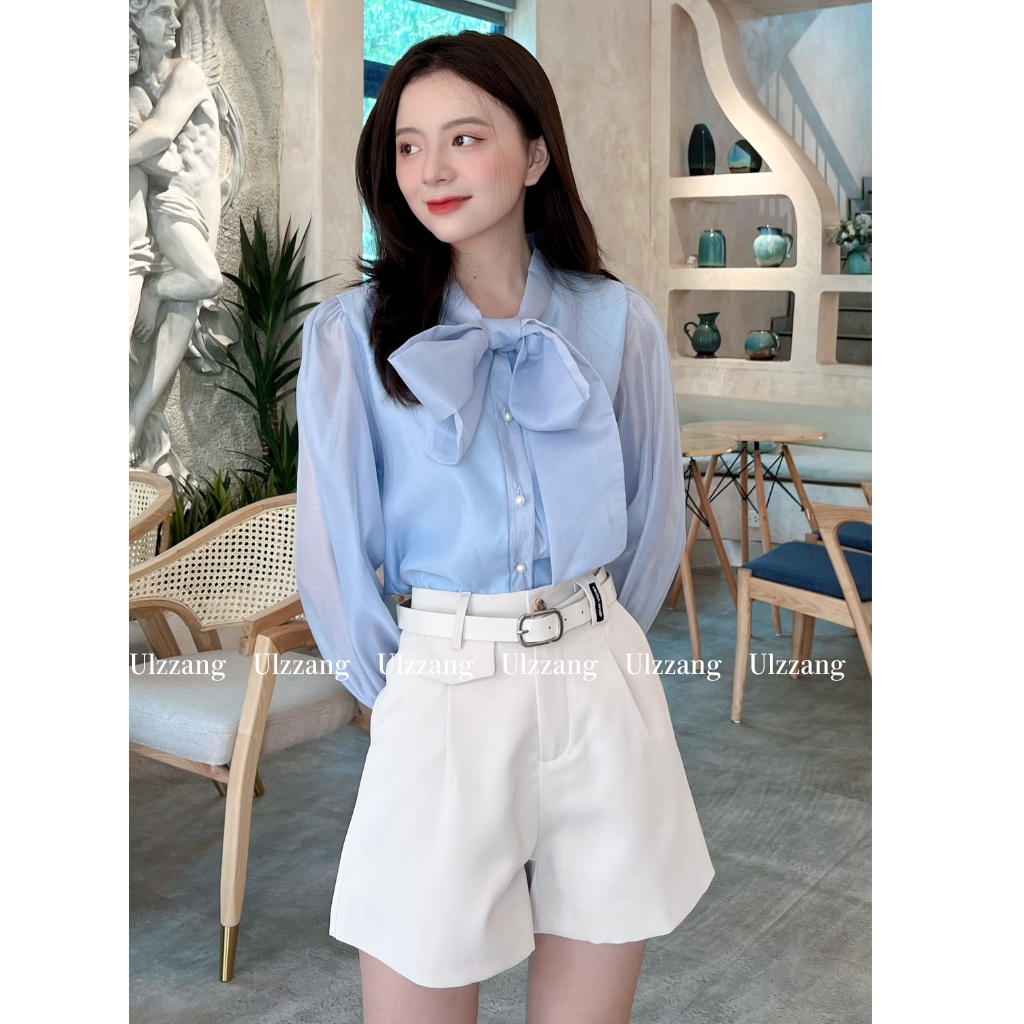 Quần short nữ kèm đai túi nắp mã 621