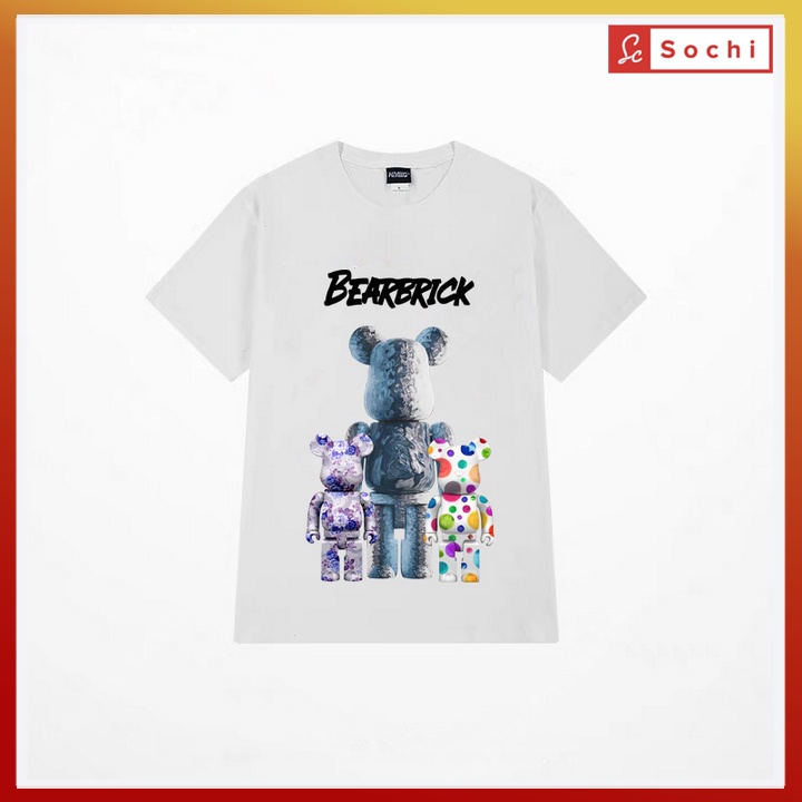 Áo nam tay ngắn cổ tròn, áo cotton nam tay ngắn in hinh BEARBRiCK CZ638