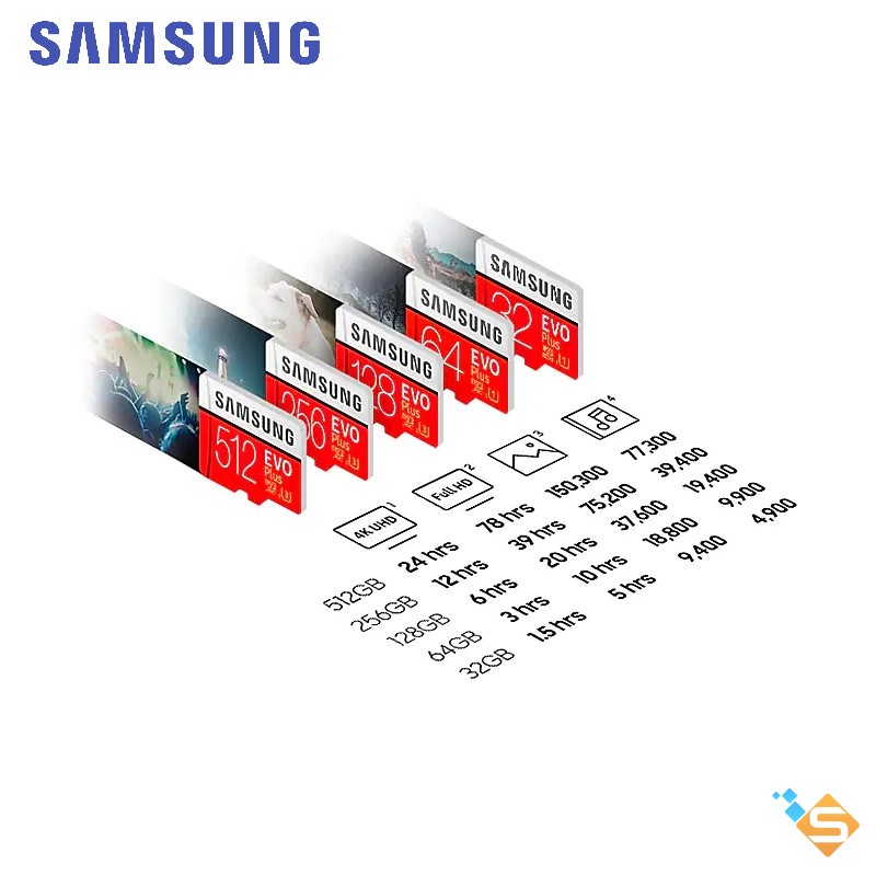 Thẻ Nhớ MicroSDXC SAMSUNG EVO Plus 128GB 64GB C10 U3 UHS-1 Read 100MB/s MB-MC128HA/APC - Bảo Hành Chính Hãng 5 Năm