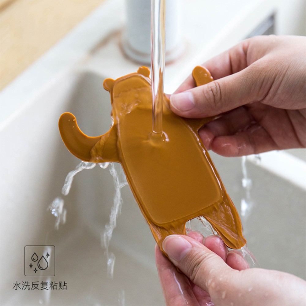 Móc Treo Đồ Dán Tường Mềm Mại Không Để Lại Dấu Hình Động Vật Hoạt Hình Dễ Thương