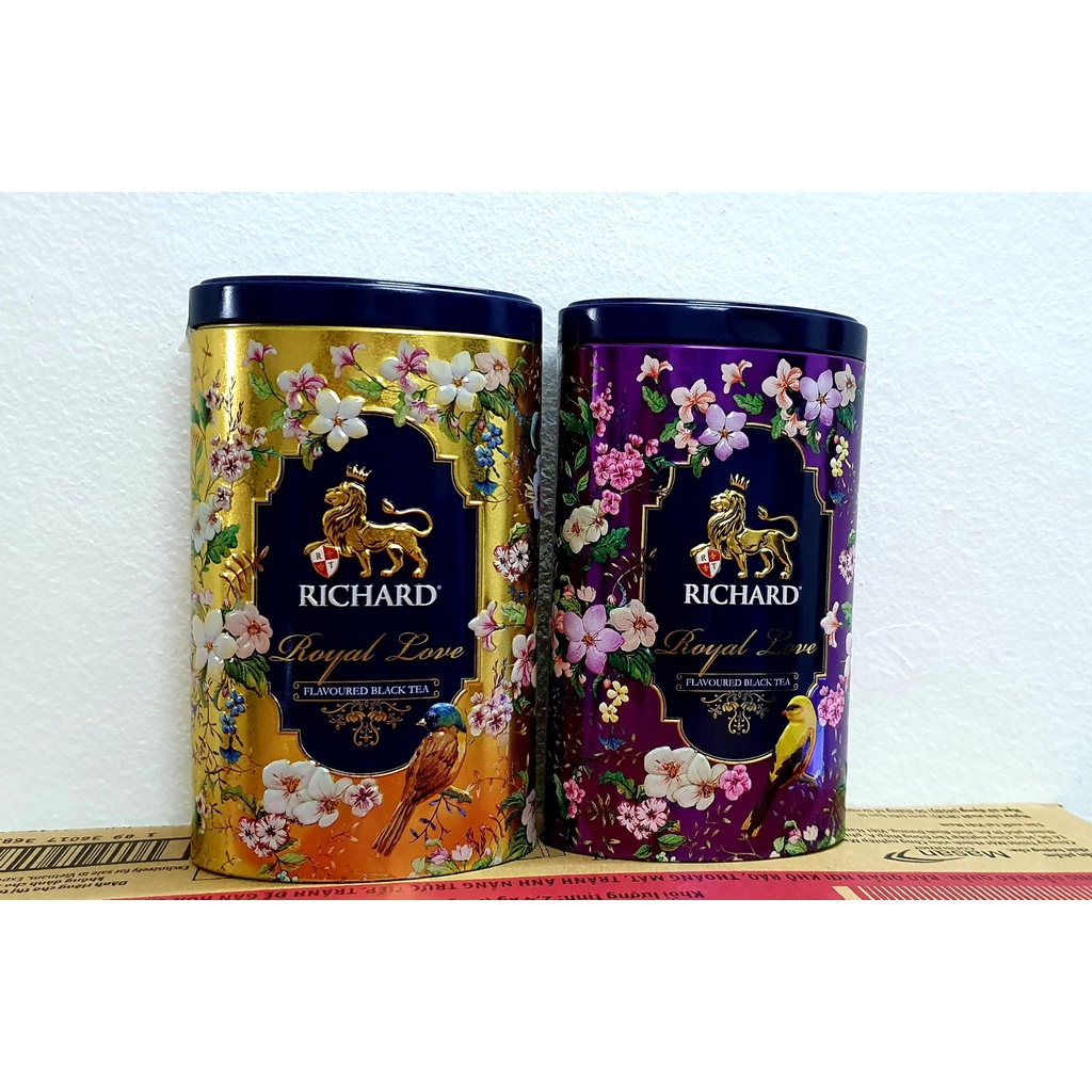 [Hàng Ngoại Có Tem Chống Giả]TRÀ ĐEN RICHARD ROYAL LOVE NGA HỘP THIẾC 80Gr