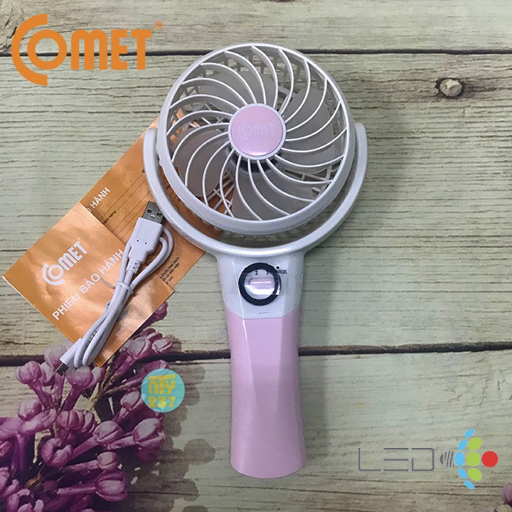 Quạt sạc cầm tay Comet CRF0904 sạc USB (xanh,hồng) | BigBuy360 - bigbuy360.vn