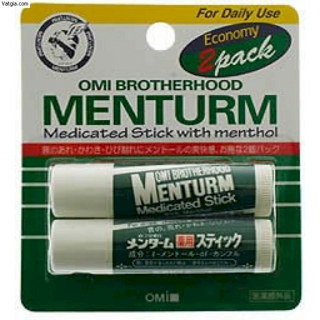 Set 2 Son Dưỡng Dành Cho Môi Khô Và Nứt Nẻ Omi Brotherhood Menturm Medicated Stick With Menthol