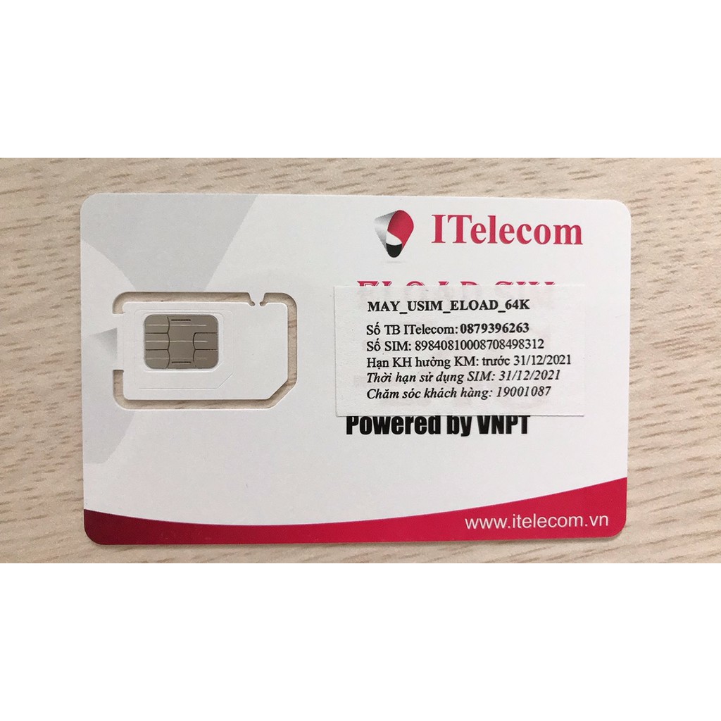 Sim 4G (Vinaphone đã nạp 77k) Itelecom MAY gói 90gb/tháng + miễn phí nội mạng<20p (Giống sim 4G Vinaphone VD89 Plus)