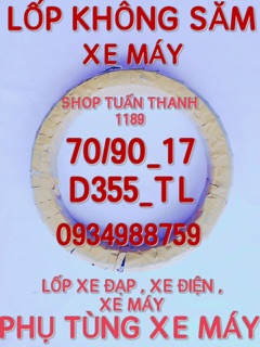 LỐP XE MÁY 70/90-17 KHÔNG SĂM XE MÁY DRC DPLUS