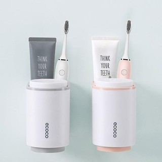 Kệ Nhà Tắm, Giá Đựng Cốc Và Bàn Chải Đánh Răng ECOCO Dính Tường ( Tặng Kèm 2 Cốc )