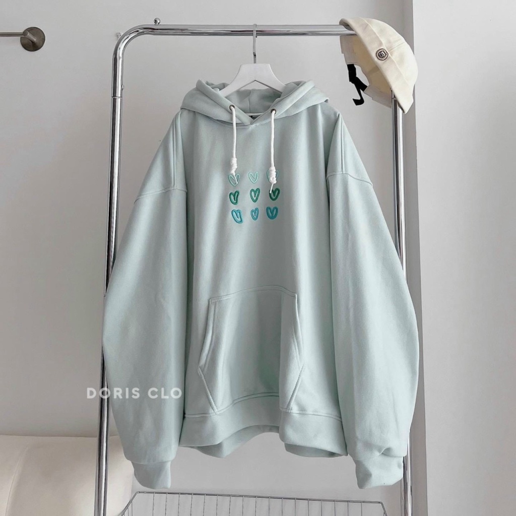 (HCM) ÁO NỈ TRÁI TIM CỔ TRÙM - THỜI TRANG HÀN QUỐC SIÊU HOT , PHONG CÁCH THU ĐÔNG CHO CÁC BẠN TRẺ KME FASHION