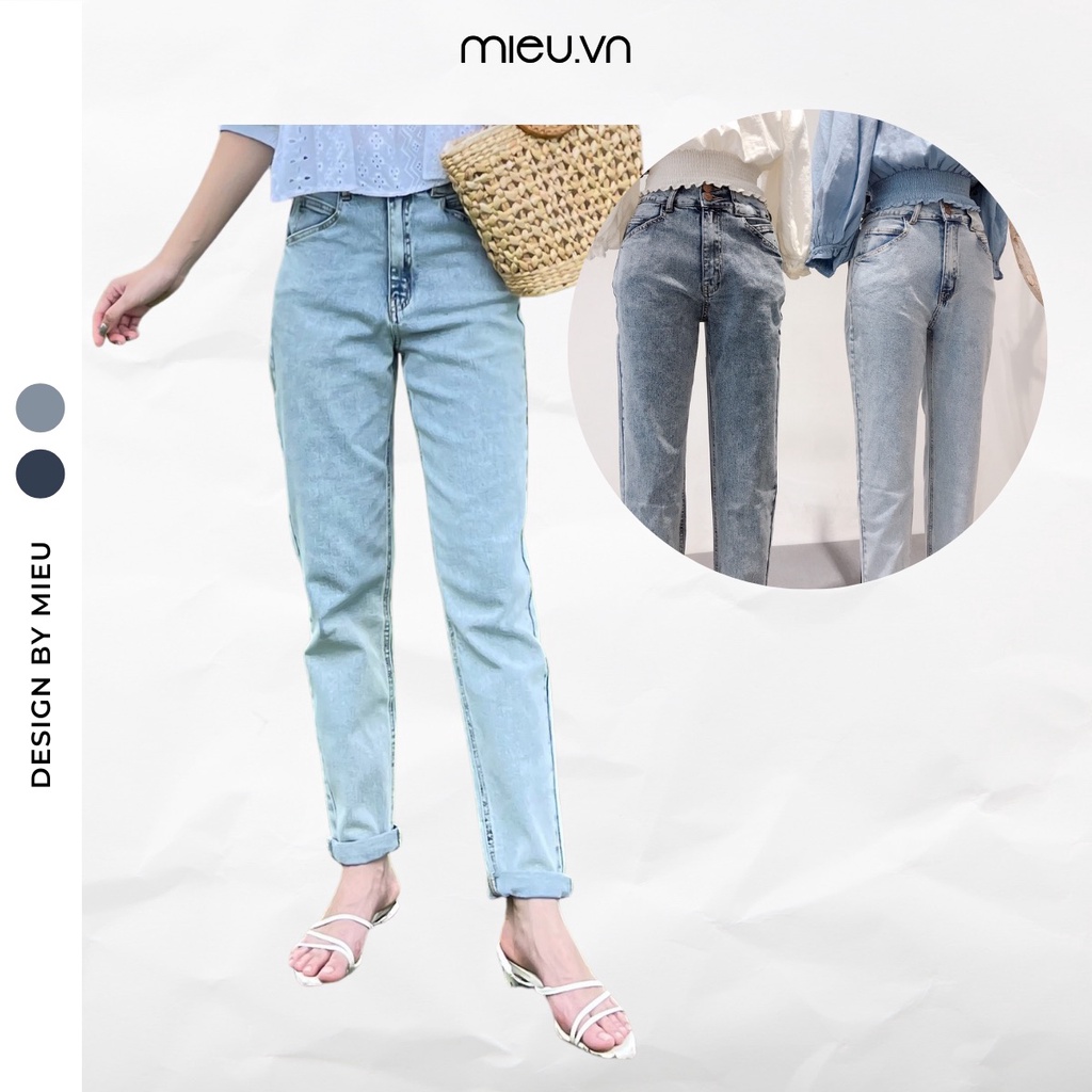 Quần jeans móc lưng cao (Trung/ Nhạt) - GJL18
