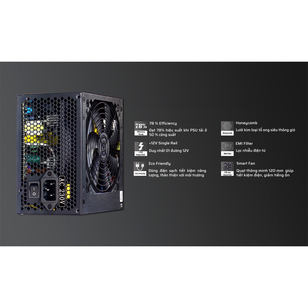 Nguồn Máy Tính Công Suất Xịn Chuẩn 500W | 600W Cho Pc Gaming