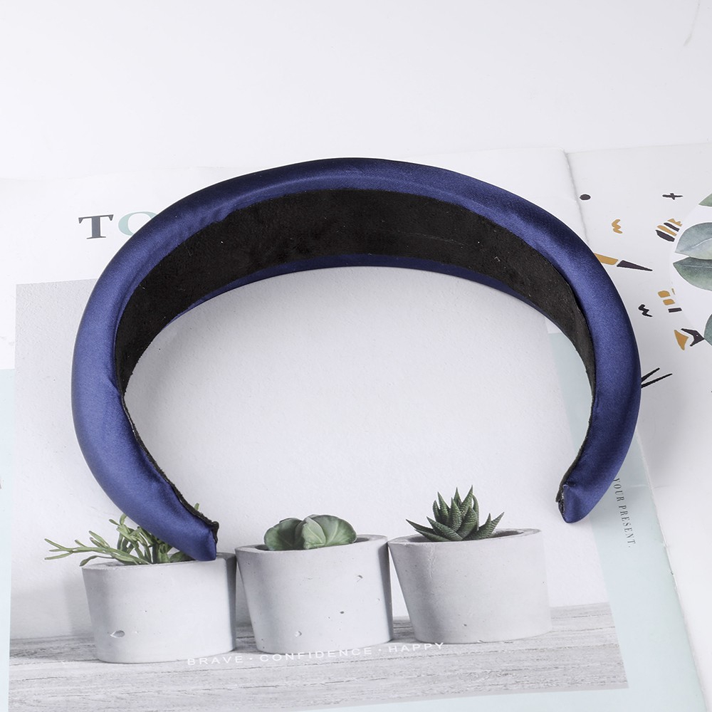 Băng Đô Vải Satin Màu Trơn Phong Cách Hàn Quốc