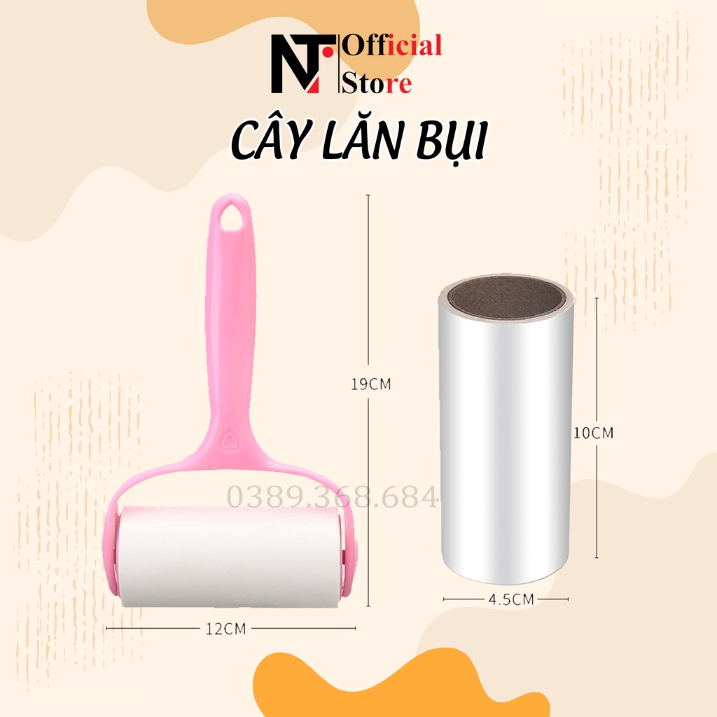 Cây Lăn Bụi Đa Năng Lông Động Vật, Sợi Vải, Đồ Da, Chăn Nệm, Ghế Salon... lõi giấy dạng con lăn - NT Store