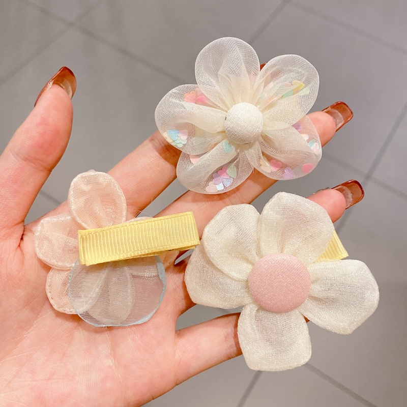 Kẹp tóc nơ màu sắc xinh xắn phong cách Hàn Quốc