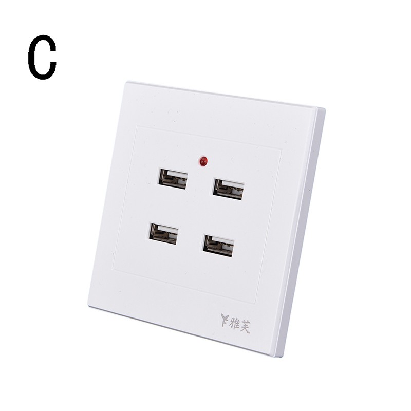 Ổ Cắm Điện Gắn Tường 2 / 3 / 4 / 6 Cổng USB Tiện Dụng
