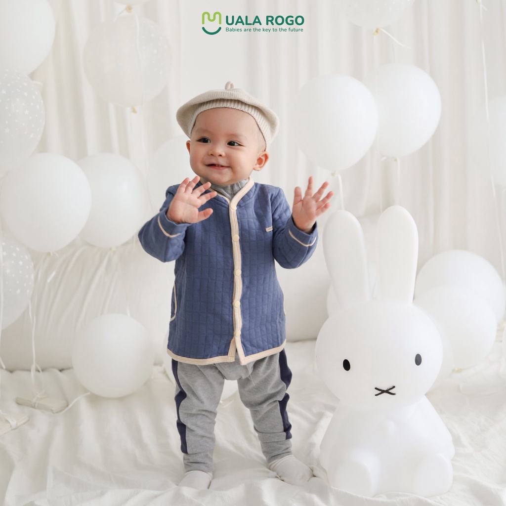 Áo khoác trần bông Uala Rogo Organic mềm mại ấm áp cho bé