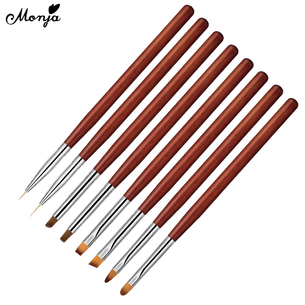 MONJA [Hàng mới về] Cọ vẽ trang trí móng tay nghệ thuật với 8 kiểu dáng khác nhau