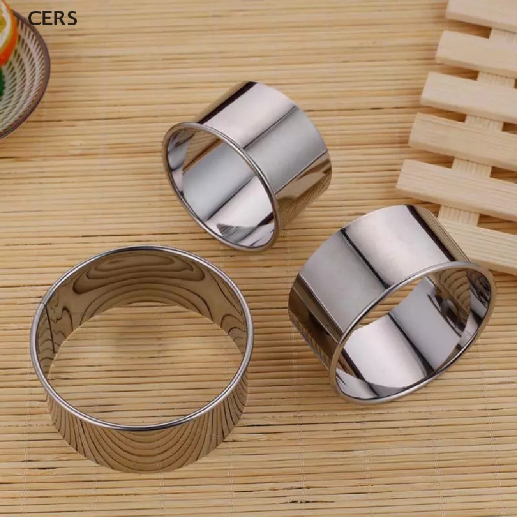 Khuôn Làm Bánh Bao Hình Tròn Bằng Thép Không Gỉ 3 Kích Cỡ RS