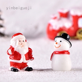 Đồ trang trí Crcra216 Yisibaide Heqiu1 Ông Già Noel Người Tuyết Mini Bằng Nhựa resin Trang Trí Giáng Sinh