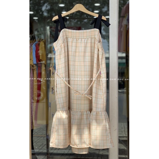 [SIZE 55-120KG] Đầm bầu 2 dây big size dễ thương thoáng mát có size 120kg vải cotton thấm mồ hôi rất tốt đầm dài qua gối