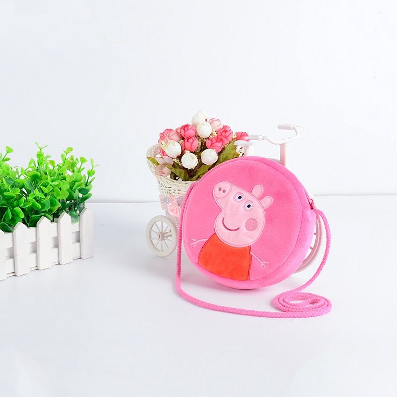 Kids Plush Pig Bag Pink Peppa Pig George Backpack  Haversack For Boys And Girls Birthdays Gifts