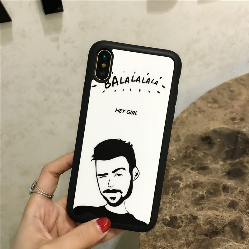 Couple Models HEY, GIRL. Mobile Phone Casing Iphone 8 7 6 6s X Xs 7plus 8Plus Silicone Frosted Protective Case