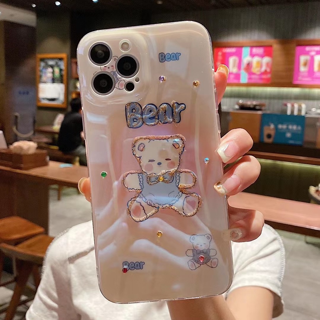 Ốp Điện Thoại Hình Gấu Cho iPhone 14 Pro Max 14 Plus 13 Pro Max 12 Pro Max 12 Mini 11 Pro Max 6 6s 7 8 Plus SE 2020 Xs Max XR