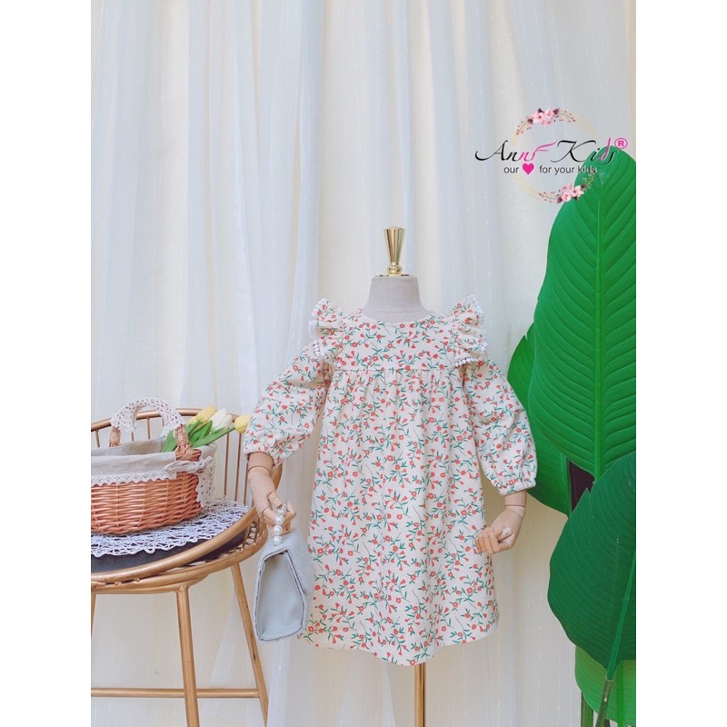 ĐẦM DÁNG BABY DOLL TAY DÀI CHO BÉ GÁI 1 ĐẾN 12 TUỔI
