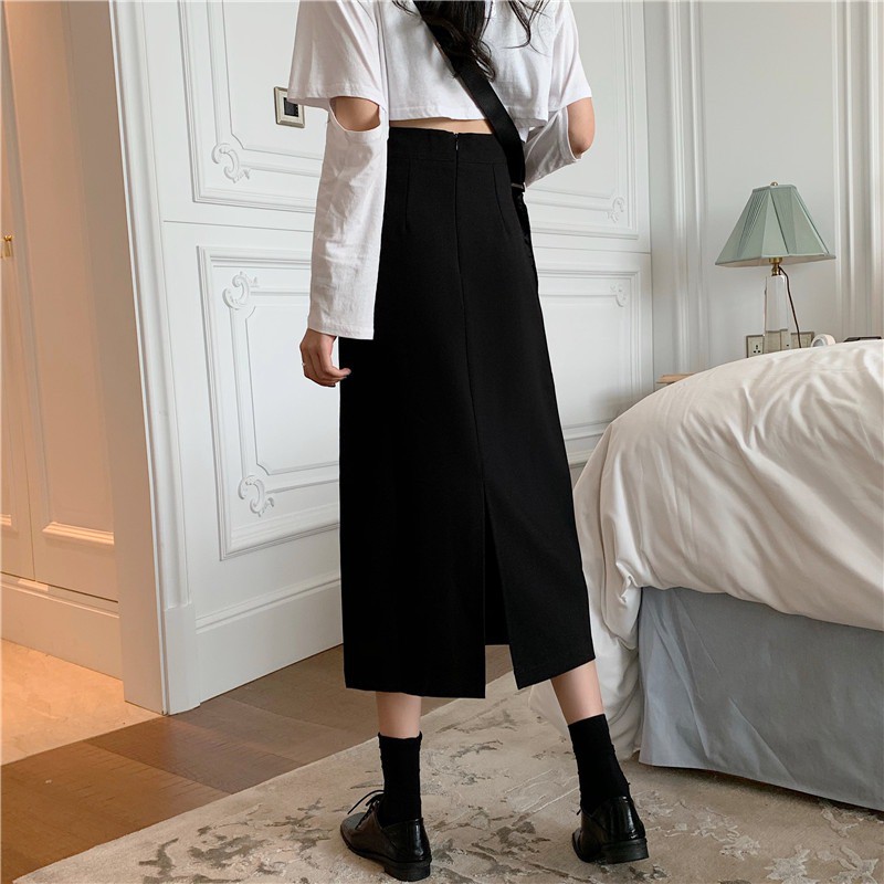 Kumivn chân váy suông dáng dài lưng cao xẻ sau cạp khóa ulzzang Hàn Quốc | BigBuy360 - bigbuy360.vn
