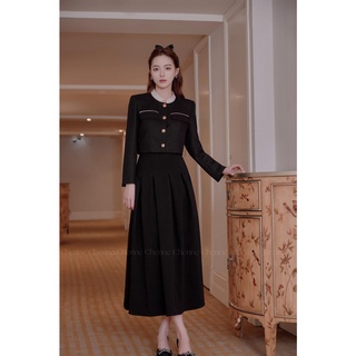Chân Váy Nữ Xếp Ly Dáng Xòe Che Khuyết Điểm Cạo Cao CHERINE Hàng Thiết Kế Cao Cấp LISA SKIRT
