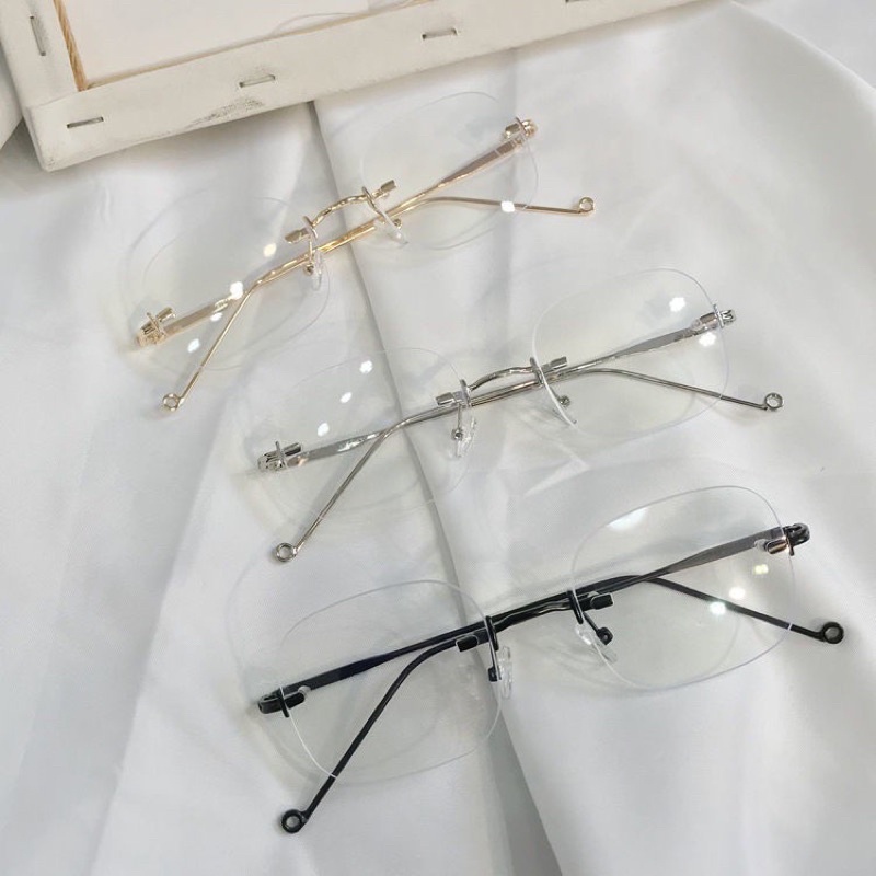 Kính giả cận không gọng , không viền style douyin cao cấp