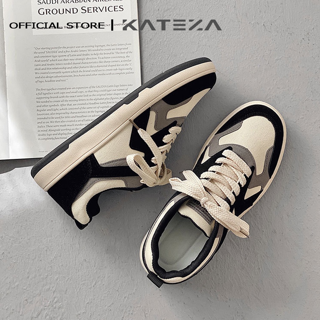 Giày sneaker nam cao cấp đẹp đế trong thấp cổ mẫu mới thiết kế thể thao cá tính trẻ trung, Giày nam KATEZA52