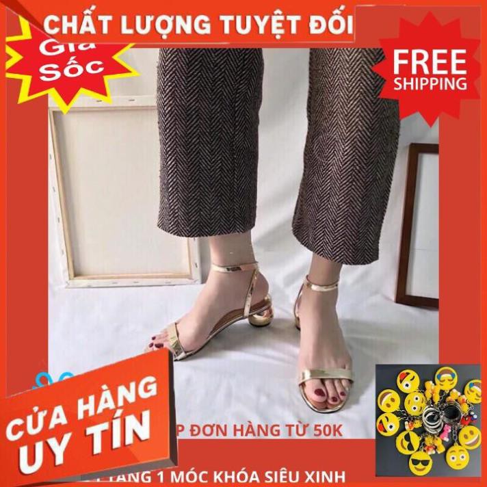 [ Thanh Lý Xả Kho] Sandal Nữ Gót Trứng Quai Trơn Hàng VNXK