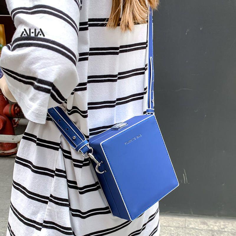 Túi đeo chéo AHA official đựng điện thoại màu trơn thiết kế đơn giản thời trang dành cho