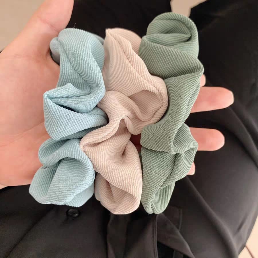 Chun buộc tóc scrunchie màu vintage hottrend