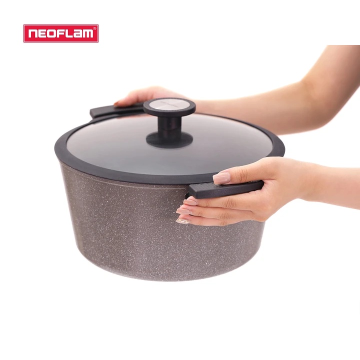 [Hàng chính hãng] Nồi sâu chống dính, bếp từ Neoflam Reverse 28cm, thể tích 7.2 lít, chống dính Daikin 4 sao