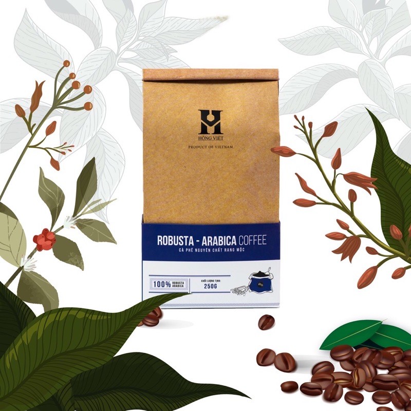 Cà Phê Robusta và Arabica Nguyên chất 250g, Cà phê Bột Đặc sản Đăk Lăk