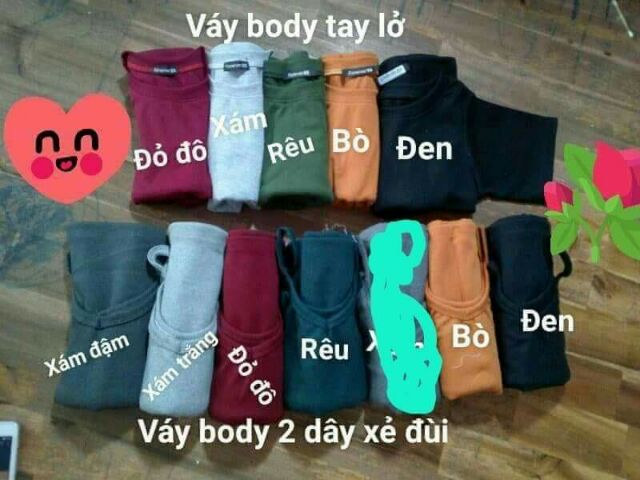 Váy dây ôm body xẻ tà