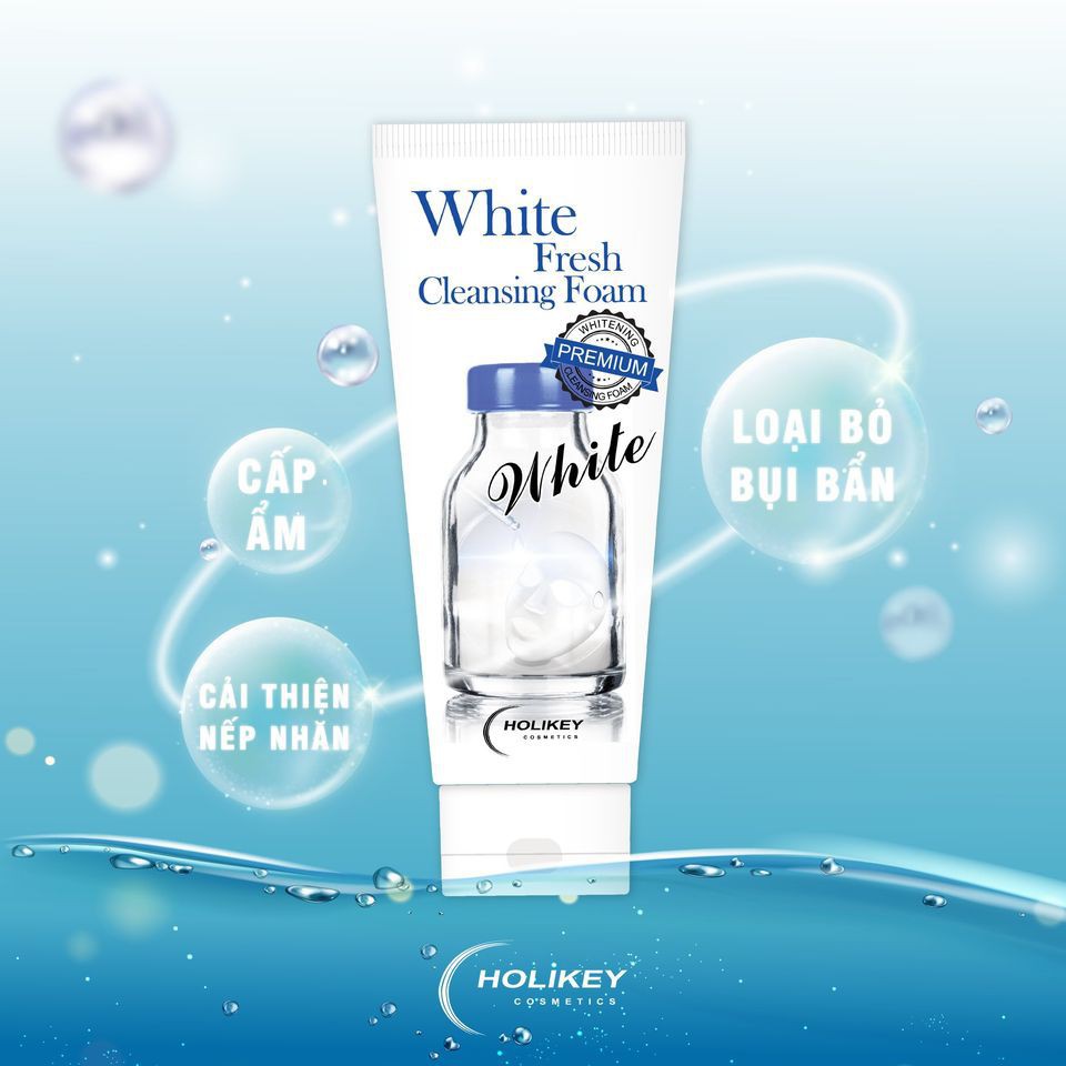 [Hàng Nhập Khẩu-Hàng Chuẩn] Sữa rửa mặt trắng da - sữa rửa mặt Huyết Thanh làm sạch, dưỡng ẩm sâu Holikey Hàn Quốc 100ml