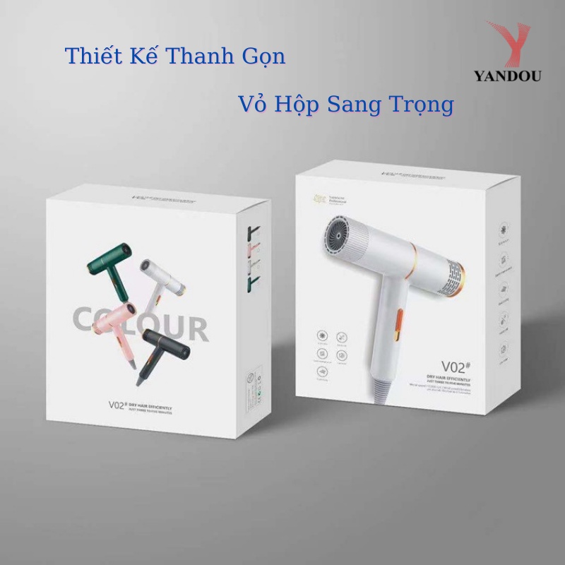 Máy sấy tóc Yandou V02 2000W thiết kế thanh gọn siêu đẹp