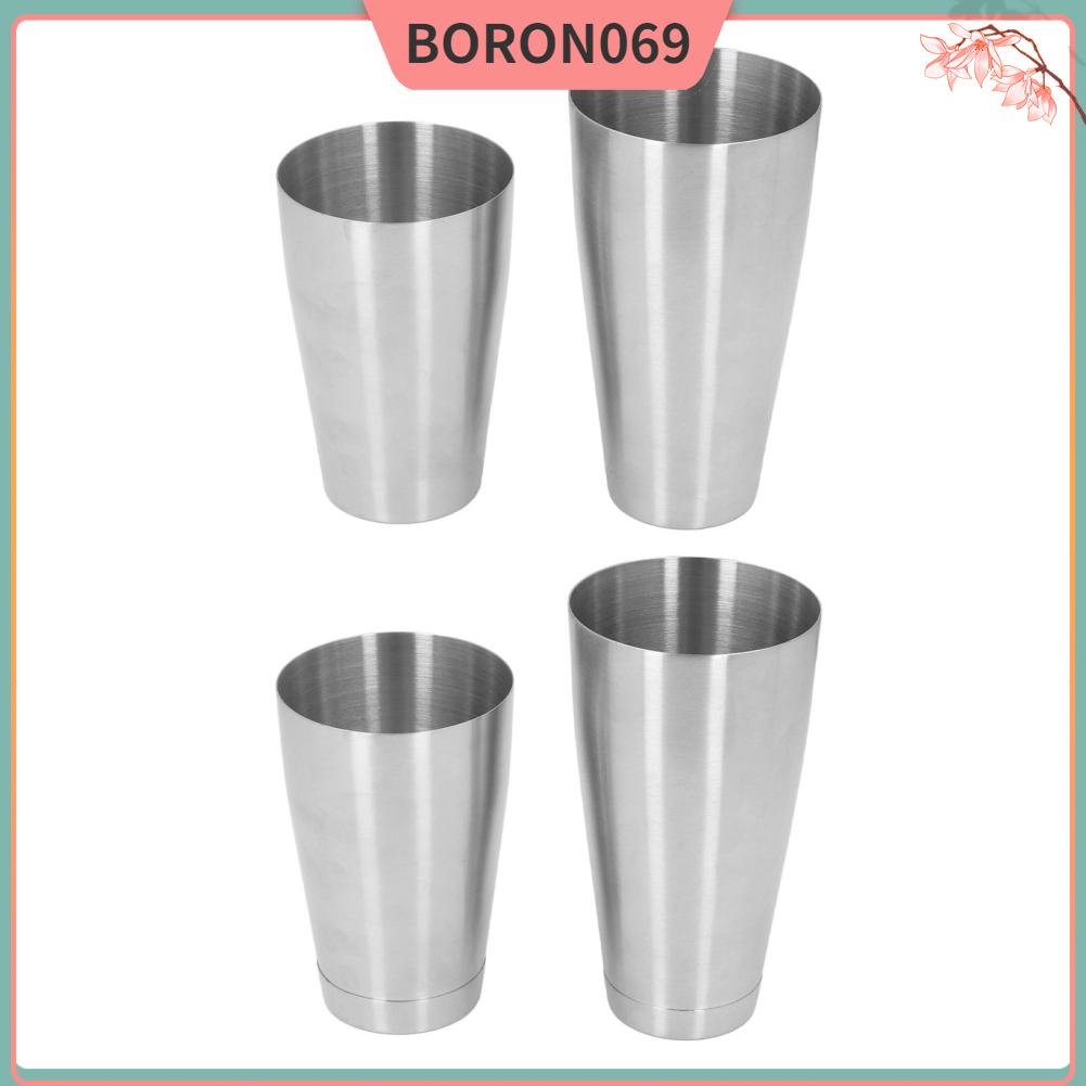 Boron069 Cocktail Shaker Cup Kit Bartender bằng thép không gỉ Lắc Tins Dụng cụ pha chế cho quầy bar