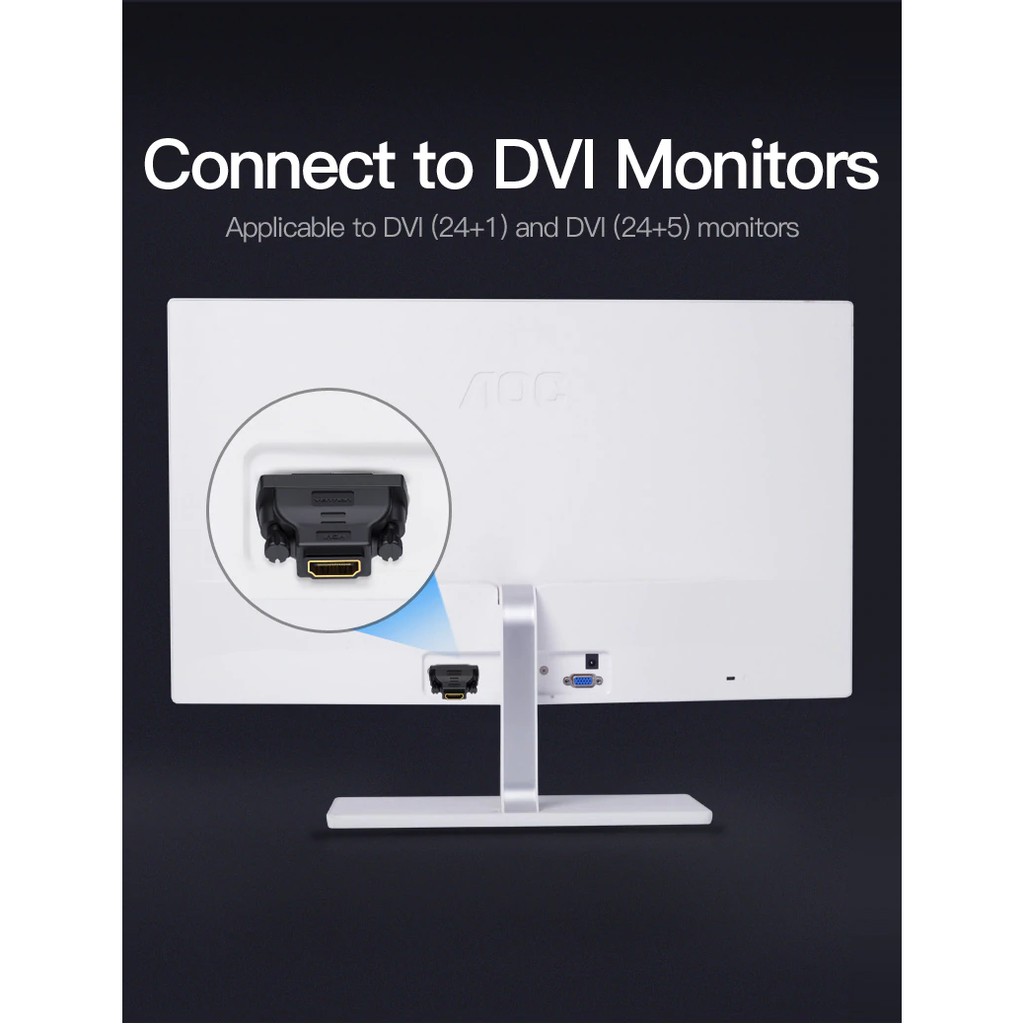 Đầu chuyển đổi Hdmi 1080p Dvi 24+1 sang Hdmi