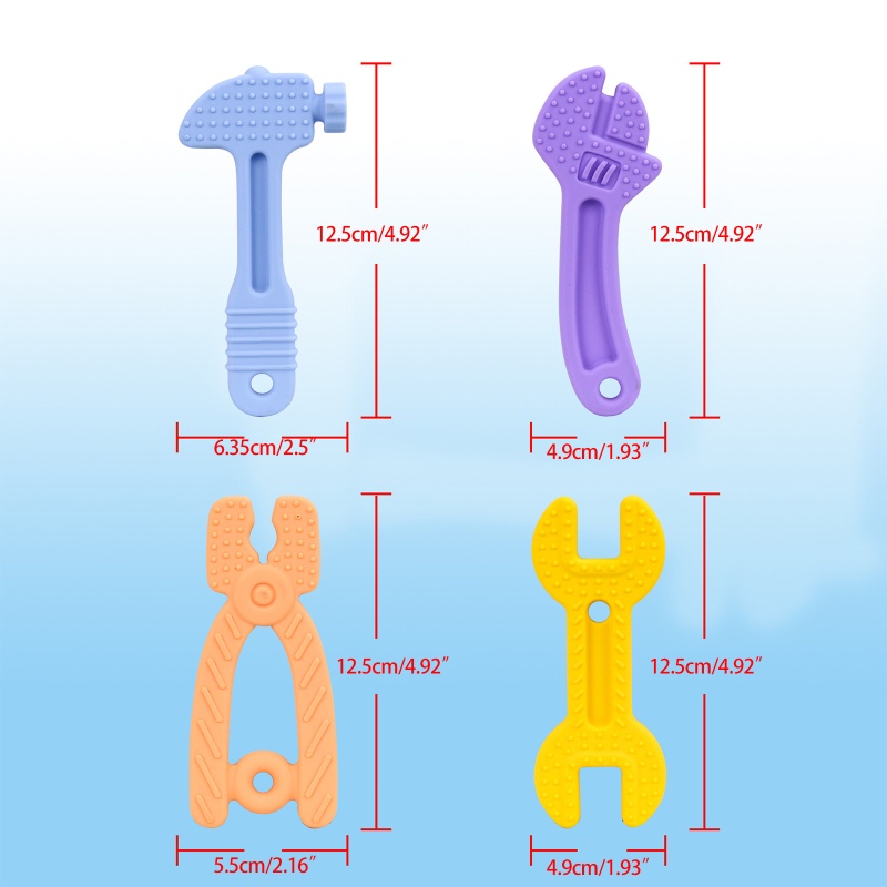 Đồ Chơi Gặm Nướu Bằng Silicone Không BPA Dành Cho Bé 0-6 Tháng 6-12 Tháng Tuổi