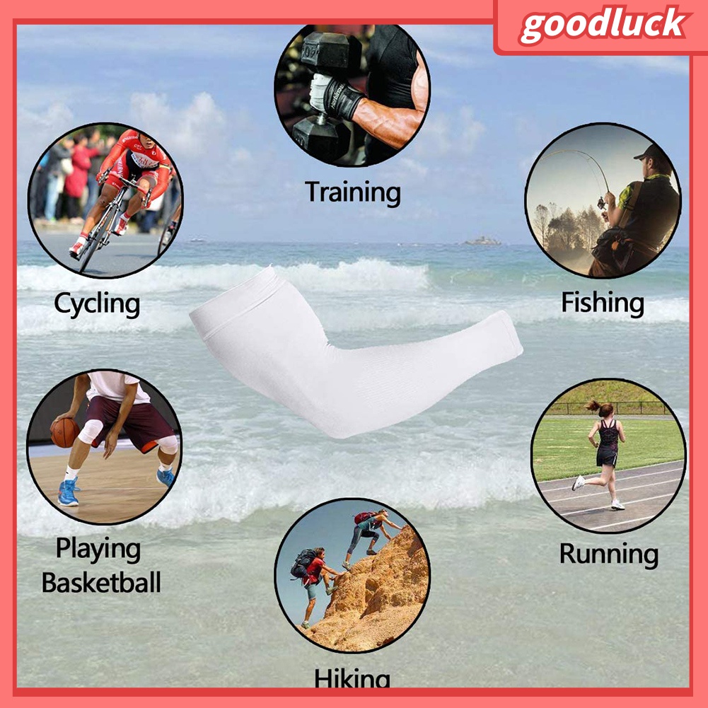 Vỏ Bọc Bảo Vệ Cánh Tay Màu Trơn Chống Tia UV Khi Đạp Xe Ngoài Trời