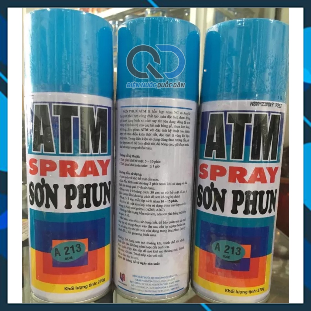 Sơn Xịt Xanh Da ATM A213 - Độ Bóng Cao - Khô Nhanh
