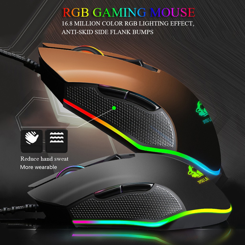 Chuột Gaming V1 USB Ánh sáng RGB 3200DPI Siêu Bền ( Hàng Chính Hãng )