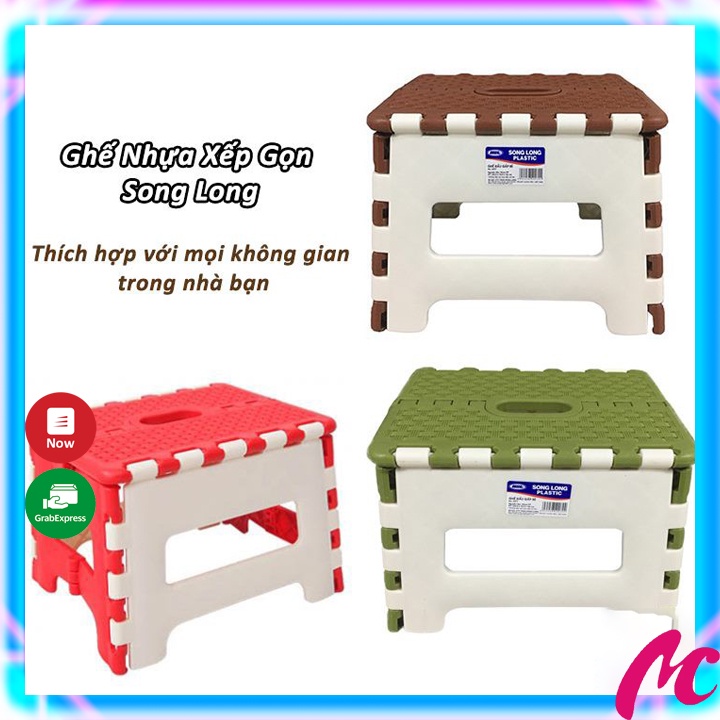 Ghế Đẩu Nhựa Xếp Song Long Gấp Gọn 2577_MC639