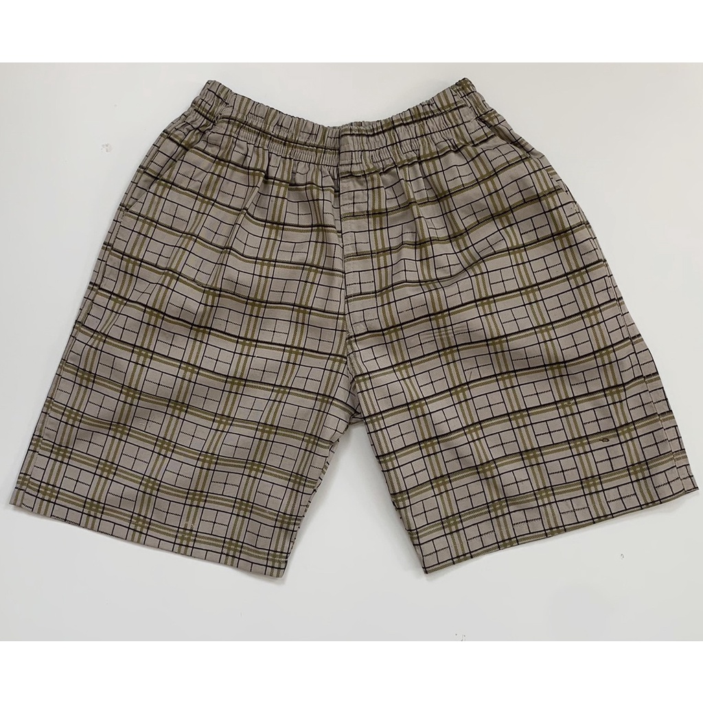 Quần Short Kaki Nam Kẻ Caro - Quần Ngố Kaki Nam Lưng Thun Thời Trang Chất Vải Kaki Mềm Mịn