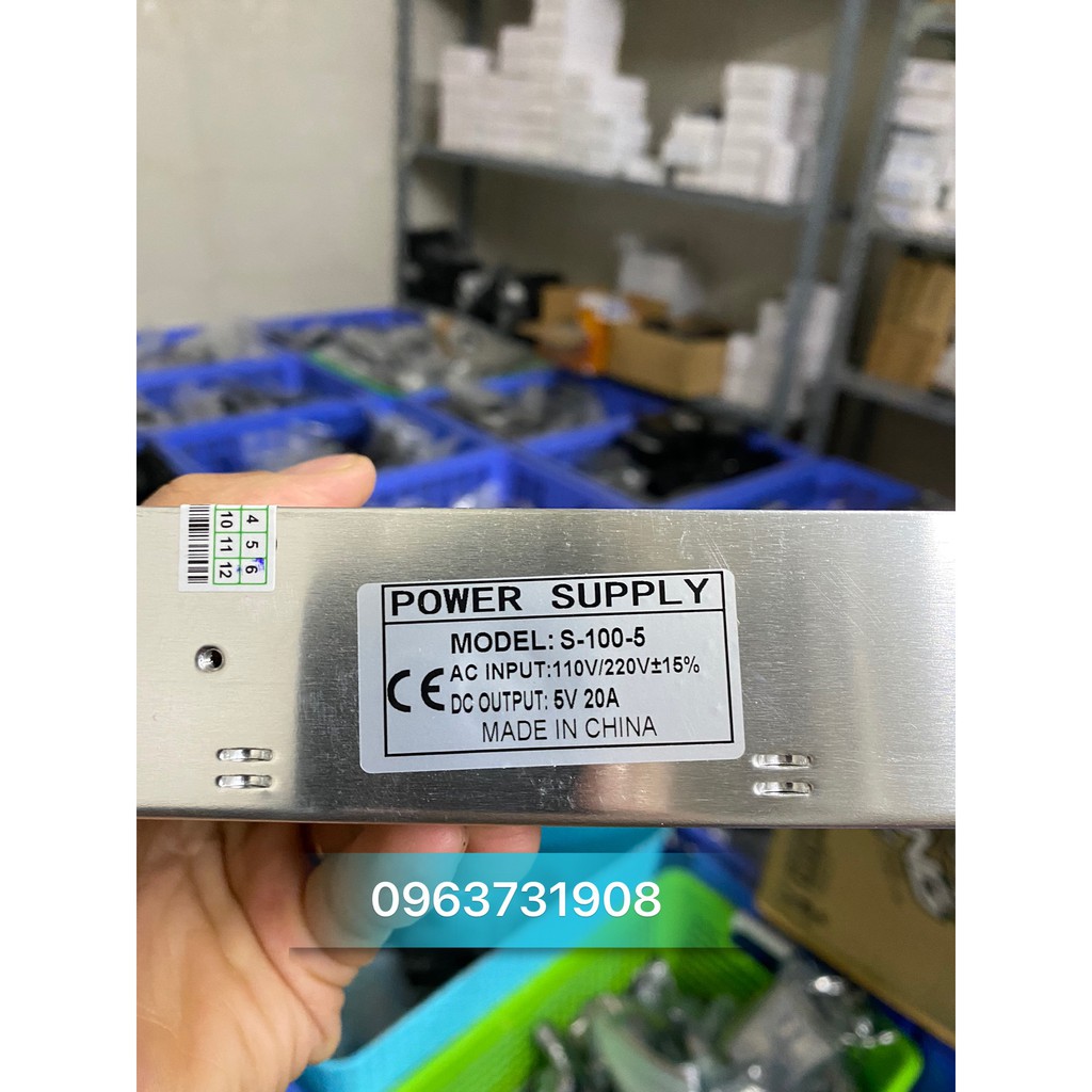 Bộ nguồn tổ ong 5V 20A cho đèn led biển quảng cáo