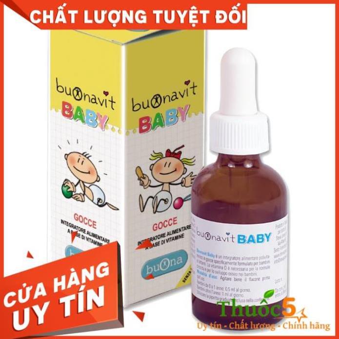 Buonavit Baby giảm biếng ăn, tăng đề kháng Vitamin tổng hợp nhỏ giọt Ý lọ 20ml